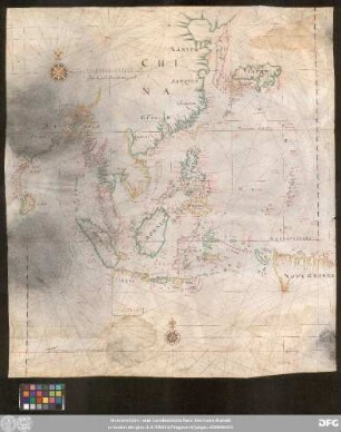 [Portolankarte des östlichen Indischen Ozeans, des malayischen Archipels und des östlichen Pazifischen Ozeans]