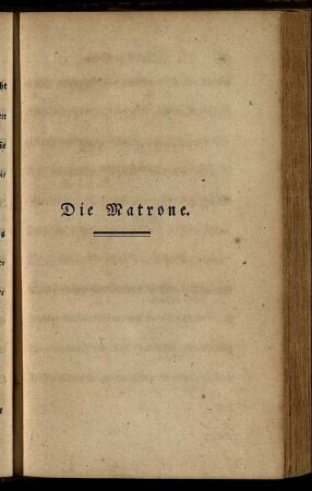 Die Matrone.