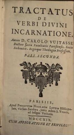 Tractatus de Verbi divini Incarnatione, 2