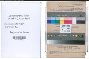 Entnazifizierung Luise Reinemann , geb. 20.04.1885 ()
