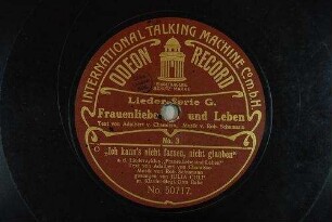 "Ich kann's nicht fassen, nicht glauben" : a. d. Liederzyklus "Frauenliebe und Leben" / Text von Adalbert von Chamisso. Musik von Rob. Schumann