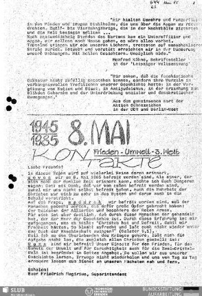 1985,Mai: Kontakte : Informations-Rundbrief des Jugendpfarramts Leipzig