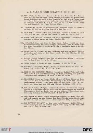 V. Malerei und Graphik (Nr. 392-440)
