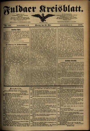 Ausgabe vom Montag, den 28. Mai 1906.