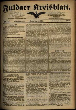 Ausgabe vom Montag, den 28. Mai 1906.