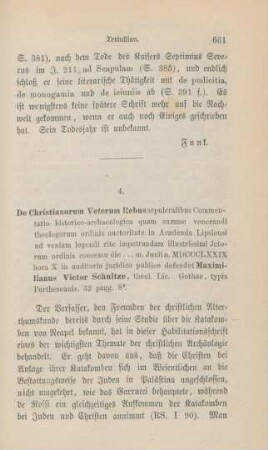 661-665 [Rezension] Schultze, Victor, De Christianorum Veterum Rebus Sepulcralibus