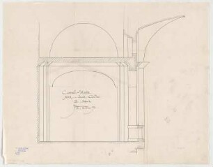 Thiersch, Friedrich von; München; Justizpalast - Zentralhalle 3. OG (Schnitt)