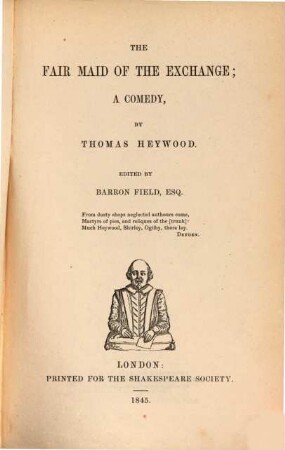 The fair maid of the exchange : a comedy