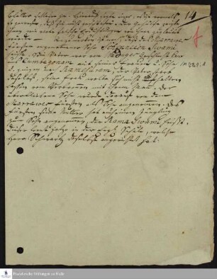 Tagebuchfragment von [Christoph Samuel John].
