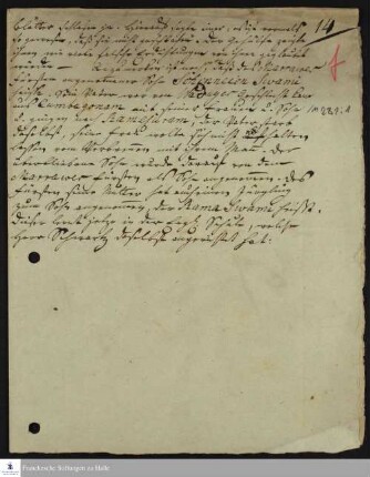Tagebuchfragment von [Christoph Samuel John].