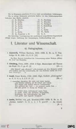 a) Autographen (Nr. 1-79)