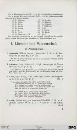 a) Autographen (Nr. 1-79)