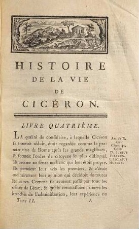 Oeuvres Choisies De L'Abbé Prévost. 37. Histoire de Ciceron ; 2