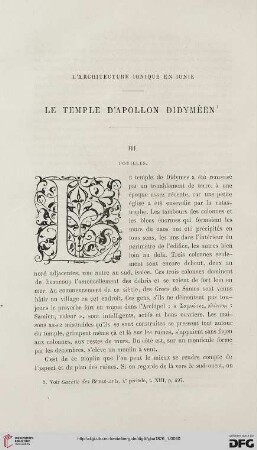 2. Pér. 14.1876: Le temple d'Apollon didyméen, [2] : l'architecture ionique en Ionie