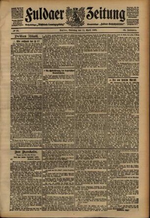 Dritte Ausgabe vom Samstag, den 11. April 1908.