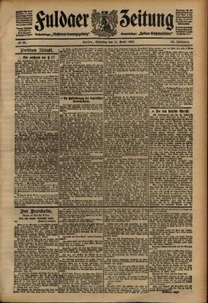 Dritte Ausgabe vom Samstag, den 11. April 1908.