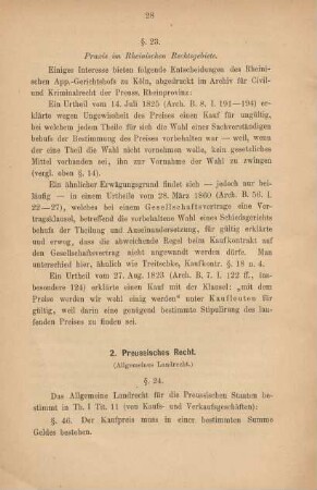 2. Preussisches Recht (Allgemeines Landrecht)
