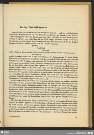 III. Nach der Aufnahme