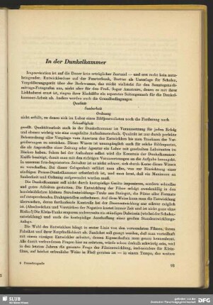 III. Nach der Aufnahme