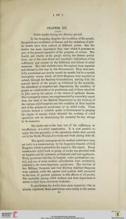 Chapter XII: Public Health during the Famine period
