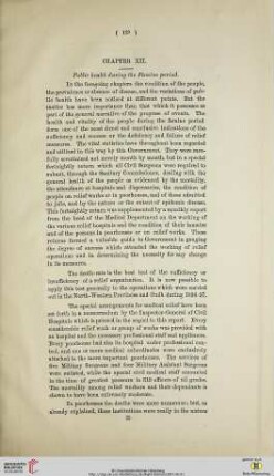 Chapter XII: Public Health during the Famine period