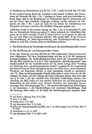 3. Einbeziehung der Erziehungsverwahrung in die sozialtherapeutische Anstalt