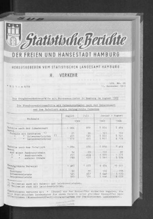 Die Straßenverkehrsunfälle mit Personenschaden in Hamburg im August 1969 : Lfd. Nr. 26