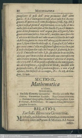 Sectio IX. Mathematica