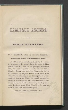 Tableaux anciens