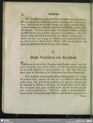 II. Älteste Nachrichten von Königshain