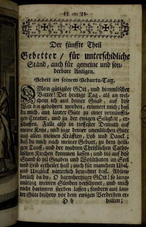 Gebetter, für unterschidliche Ständ, auch für gemeine und sonderbare Anligen.