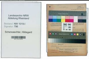 Entnazifizierung Hildegard Scharwaechter , geb. 12.12.1914 ()