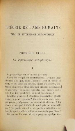 Théorie de l'âme humaine