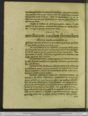Caput VI. mediatam causam secundum essentiae modum considerat