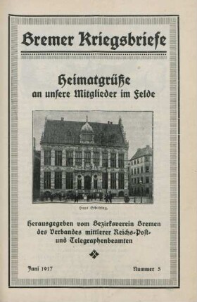 5.1917: Bremer Kriegsbriefe
