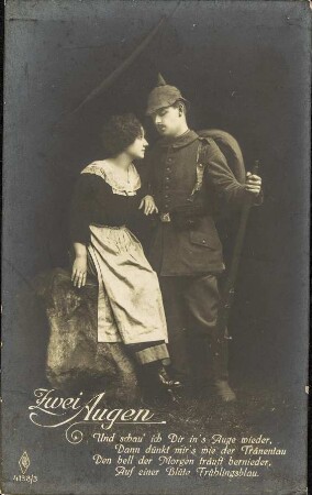 Zwei Augen. - Und schau' ich Dir in's Auge wieder, [...]