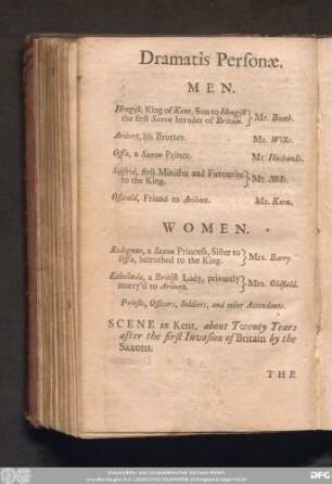 Dramatis Personae.