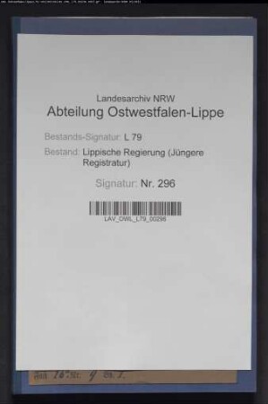 Rekurse in Ablösungssachen: Amt Schötmar