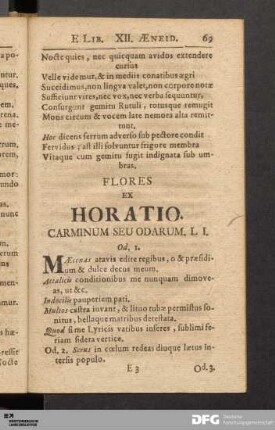 Flores Horatii.