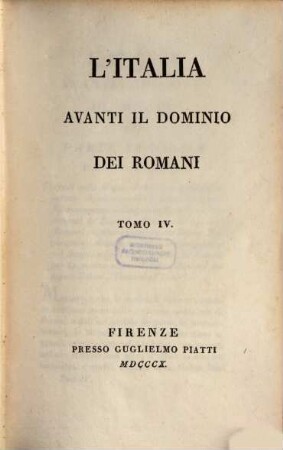 L' Italia avanti il dominio dei Romani, 4