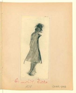 Silhouette eines Mannes, Profil