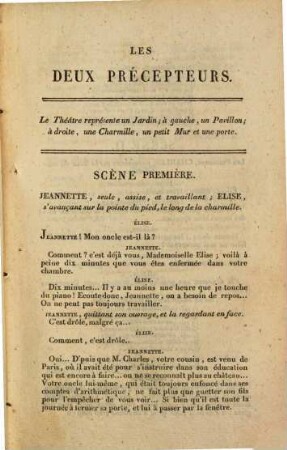 Les deux précepteurs, ou Asinus asinum fricat : comédie en un acte, mélée de couplets