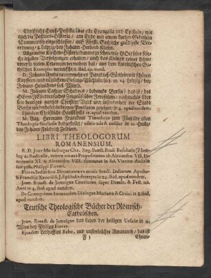Libri Theologici Romanensium.