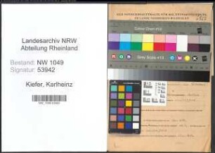 Entnazifizierung Karlheinz Kiefer , geb. 09.02.1917 ()