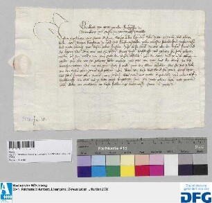 Elizabeth Burggräfin von Nürnberg sagt den Nürnberger Kaufleuten zur Frankfurter Fastenmesse sicheres Geleit zu.