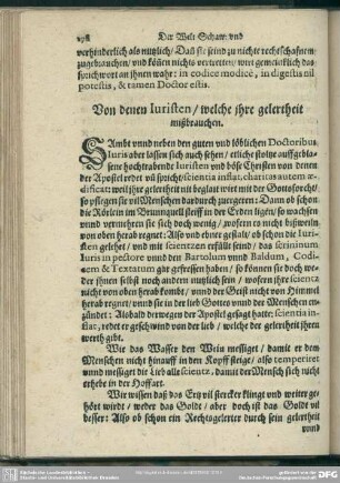 Von denen Iuristen, welche ihre gelertheit mißbrauchen