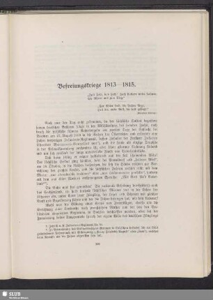 Befreiungskriege 1813–1815