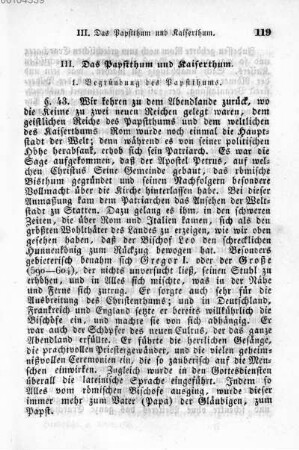 III. Das Papstthum und Kaiserthum