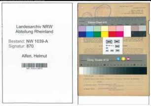 Entnazifizierung Helmut Alfen , geb. 25.12.1905 (Finanzbeamter)