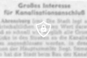 Großes Interesse für Kanalisationsanschluß